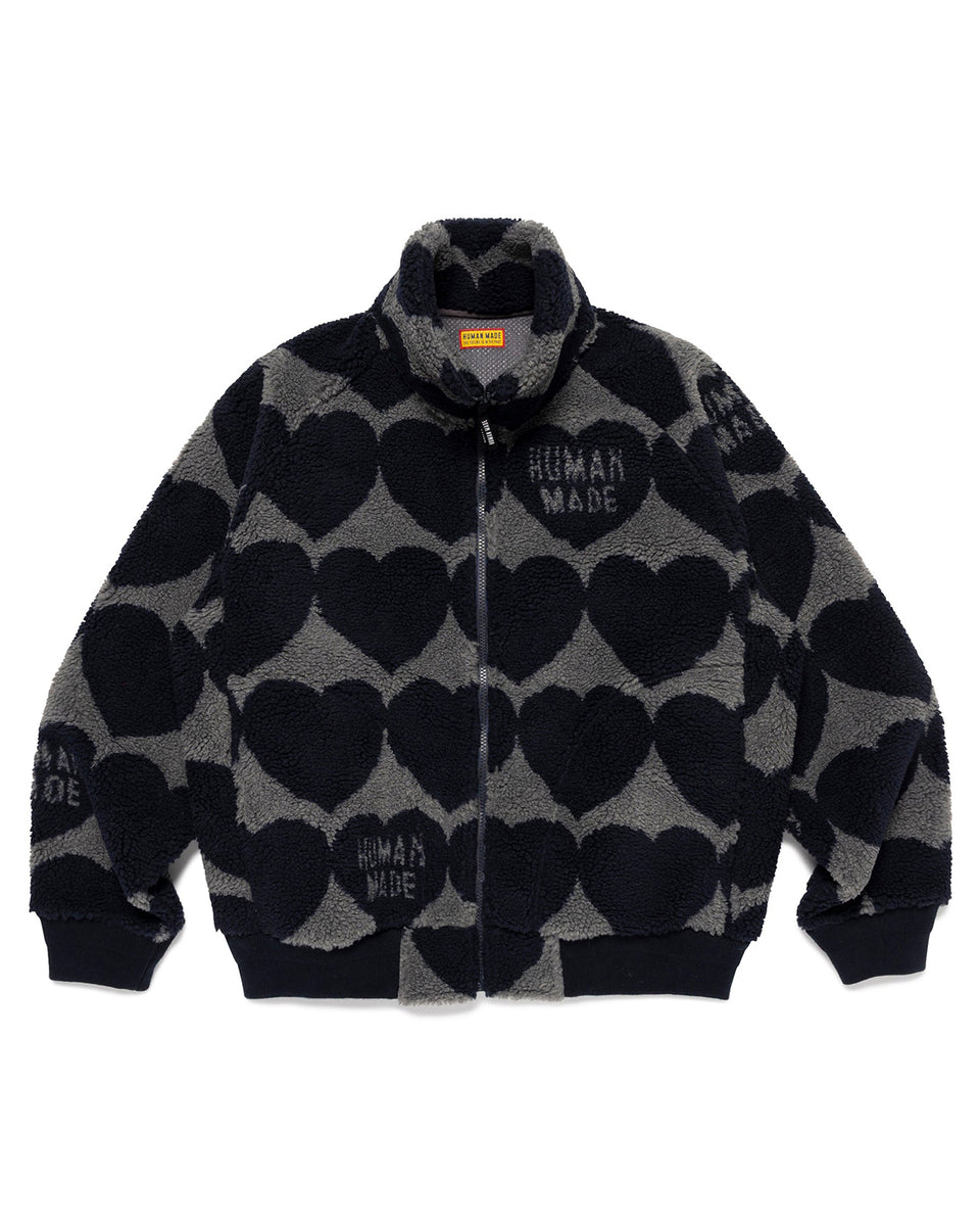 Human Made Heart Fleece Jacket, Navy – Pancho And Lefty - Online Store