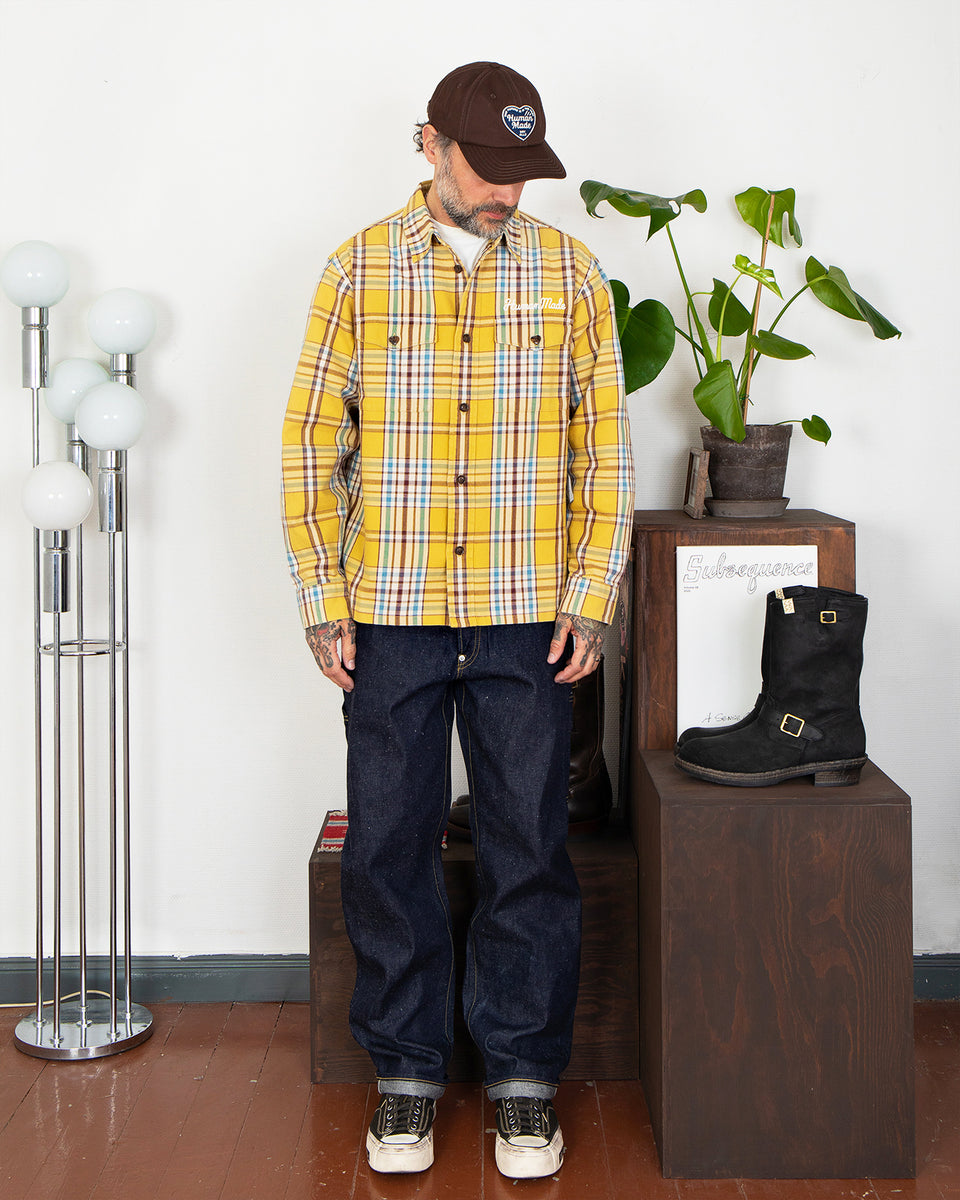 トップス HUMAN MADE CHECK SHIRT Human-Made-Yellow-Checked-