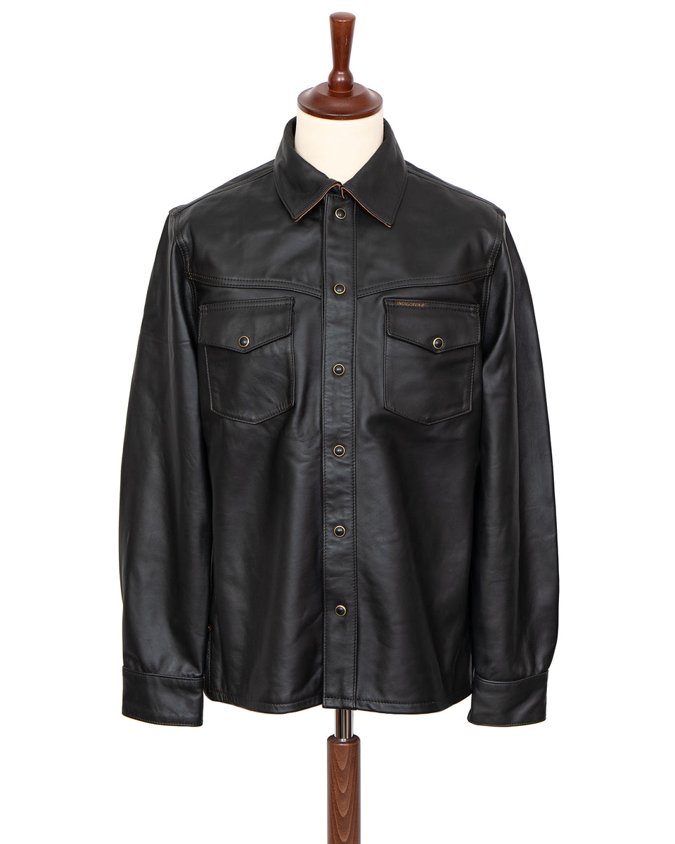 ジャケット・アウター Leather shirt Men's Genuine Leather Shirt – Koza Leathers
