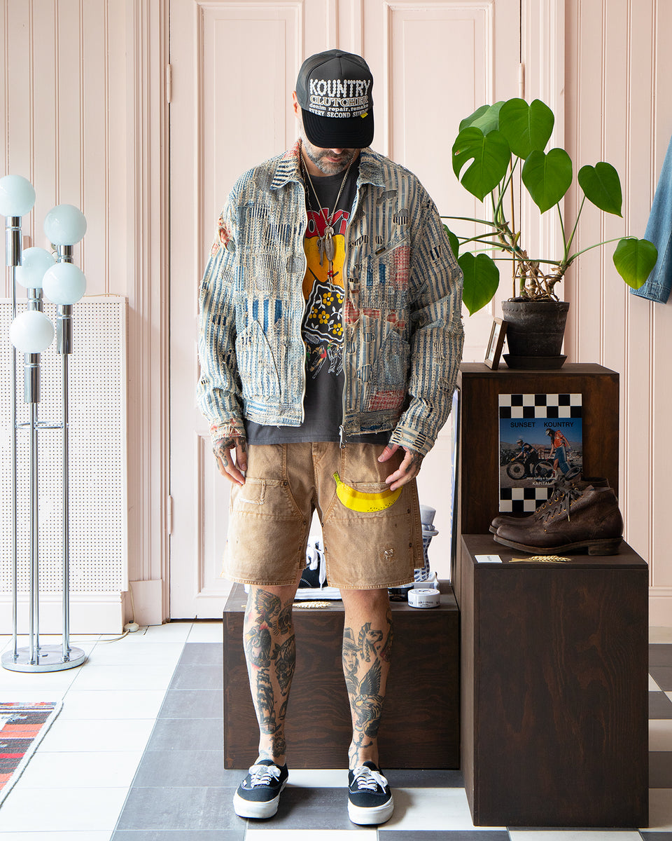 Kapital kountry Boro チノパンツ Kapital KOUNTRY BORO SHIMOKITA Short Pants - Indigo | Garmentory