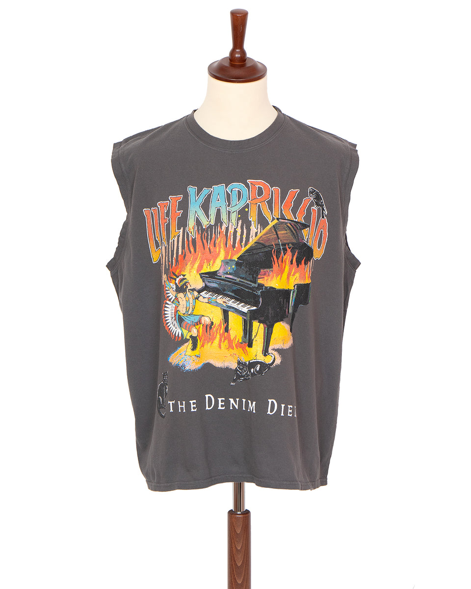 Kapital Jersey Non-Sleeve BIG-T, Burning Piano - Panchoandlefty.se