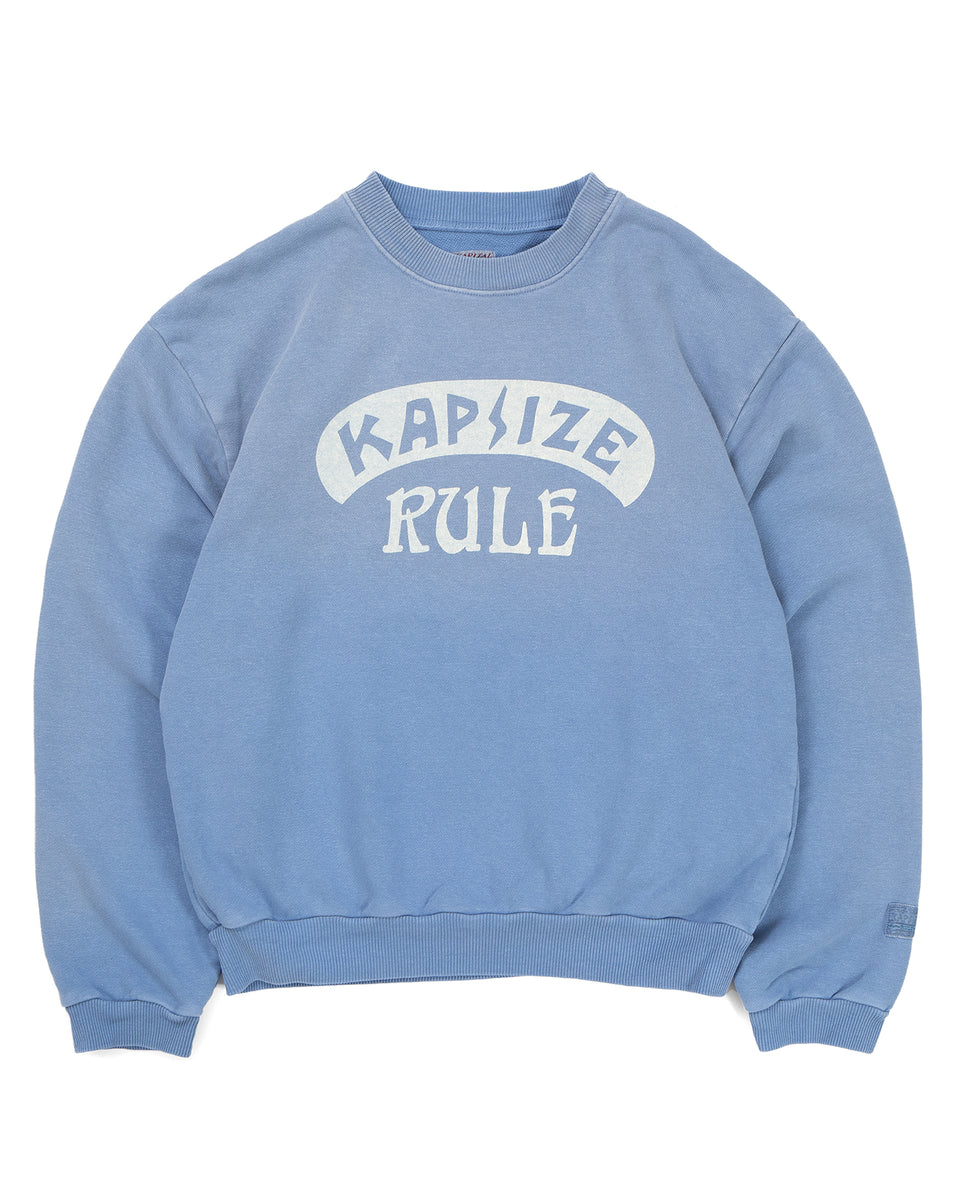 kapital 26ss KAPSIZE RULE スウェット サイズ5 Kapital Knit Crew Sweater (KAPSIZE RULEpt), Sax - Panchoandlefty