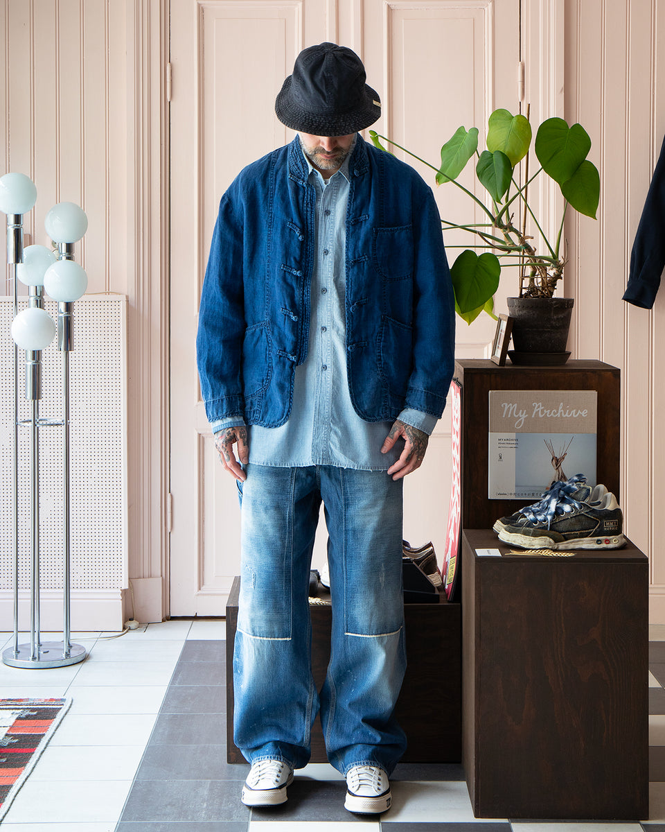 Porter Classic Indigo Linen Wide Jacket Porter Classic