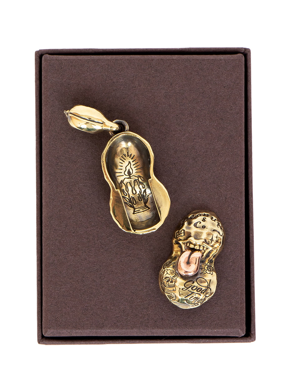 小物 Peanuts&Co BERO TATTOO PEANUTS Peanuts & Co Bero Tattoo Peanuts (Slide) Medium, Brass × Silver