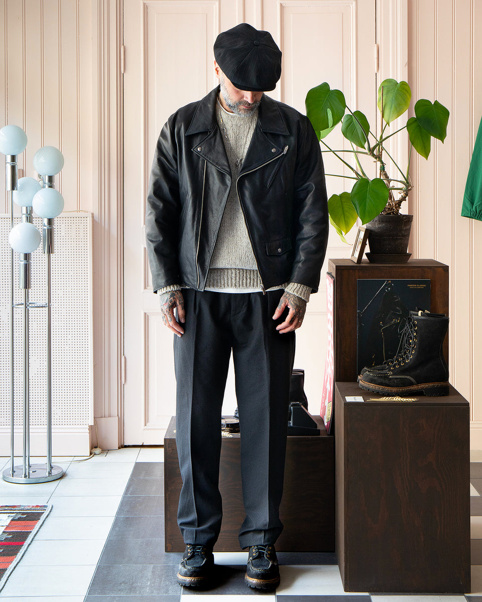 (エヴィス)PORTER CLASSIC LEATHER RIDERS PORTER CLASSIC LEATHER RIDERS JACKETII W/LOVE & PEACE SILVER