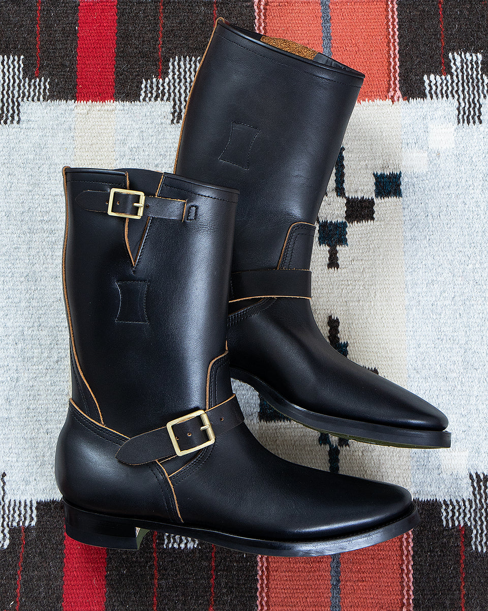 Clinch Engineer Boots, CN-Standard Last, Soft Toe, Gustave Cowhide, Black (Tea Core)