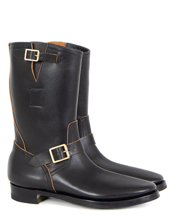 Clinch Engineer Boots, CN-Standard Last, Soft Toe, Gustave Cowhide, Black (Tea Core)