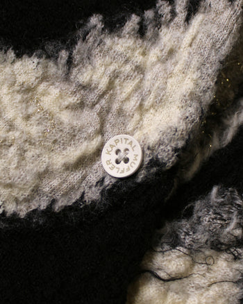 Kapital Fulling Wool Scarf, Ohwashi, Black