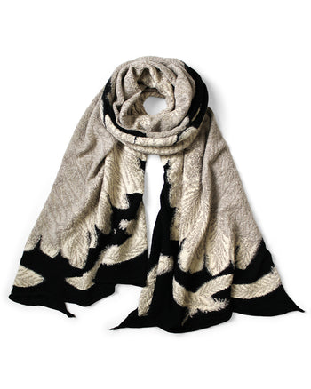 Kapital Fulling Wool Scarf, Ohwashi, Black