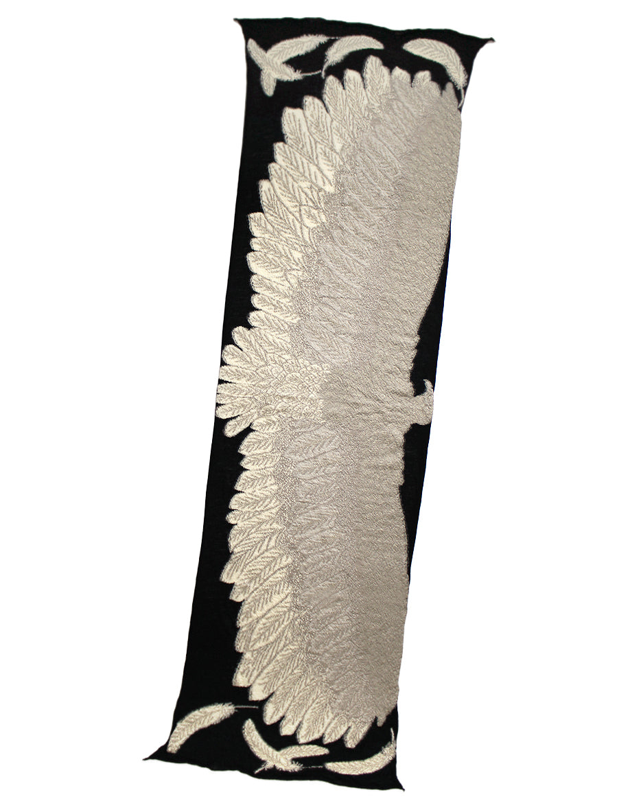 Kapital Fulling Wool Scarf, Ohwashi, Black