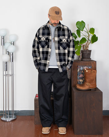 Human Made Wool Check Shirt Jacket, Black