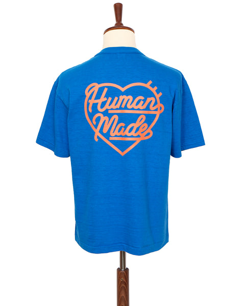 human made HEART L/S T-SHIRT blue 2XL | ヤマダウェブコム