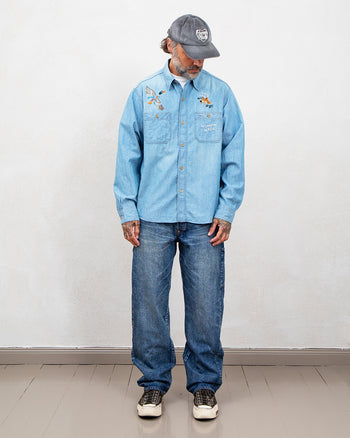 Human Made Embroidered Chambray Shirt