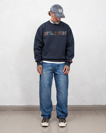 Human Made Embroidered Sweatshirt, Black