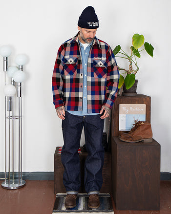 Human Made Wool Check Shirt Jacket, Red