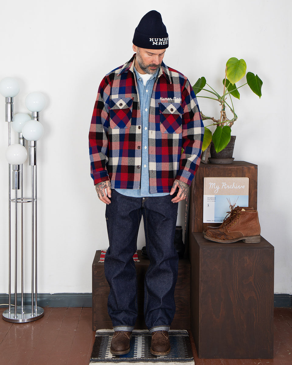 Human Made Wool Check Shirt Jacket, Red