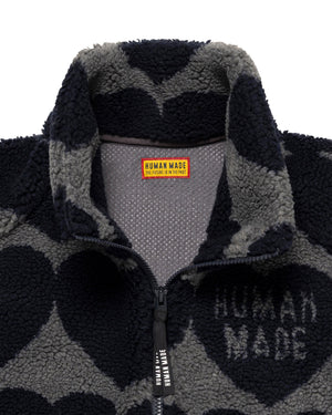 Human Made Heart Fleece Jacket, Navy – Pancho And Lefty - Online Store