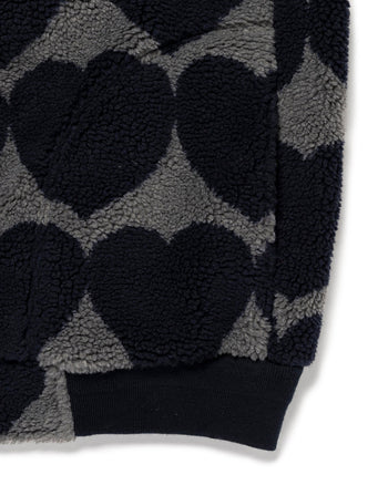 Human Made Heart Fleece Jacket, Navy