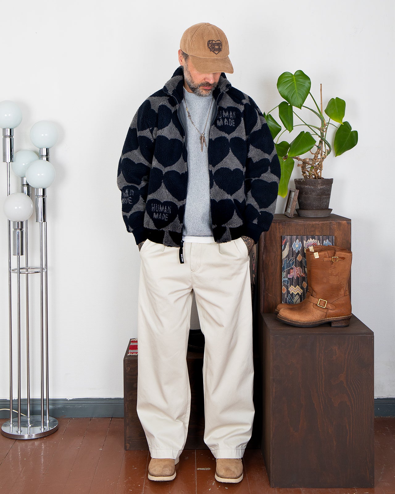 Human Made Heart Fleece Jacket, Navy – Pancho And Lefty - Online Store