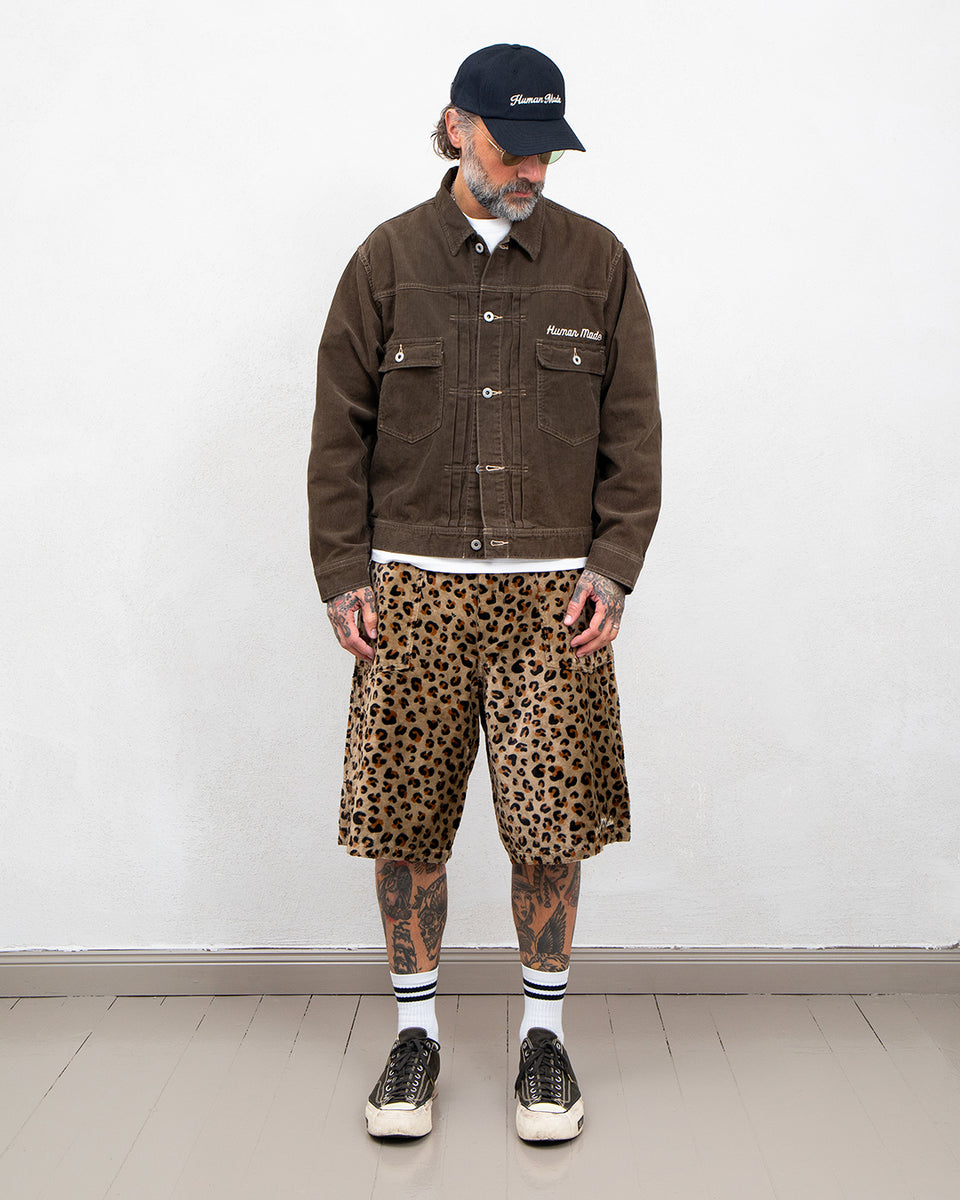Human Made Leopard  Shorts, Beige