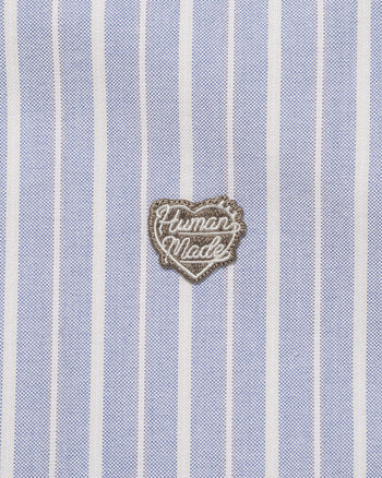 Human Made Stripe Ox B.D Shirt, Blue