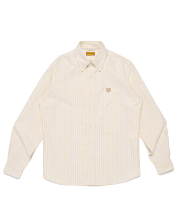 Human Made Stripe Ox B.D Shirt, Yellow
