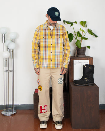 Human Made Check Shirt, Yellow