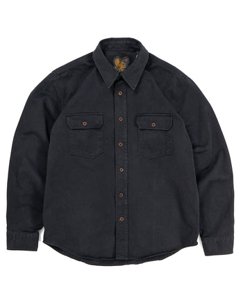 Indigofera Alamo Shirt, Cotton Twill, Marshall Black