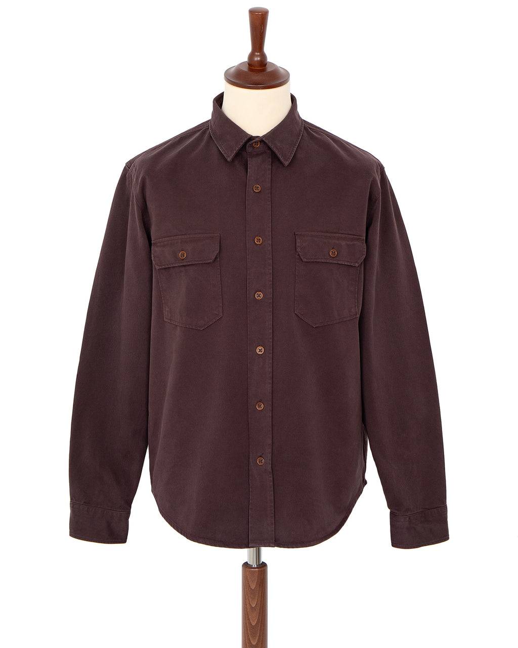 Indigofera Alamo Shirt, Cotton Twill, Crimson Dusk