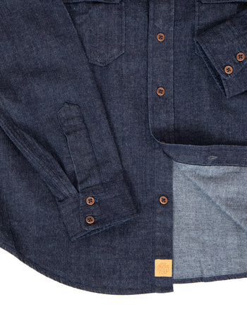 Indigofera Alamo Shirt, 8oz Denim, Indigo