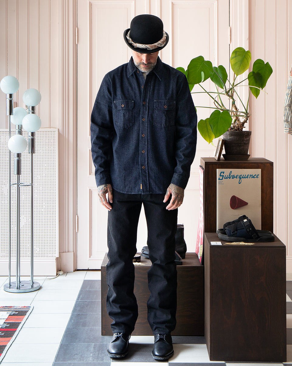 Indigofera Alamo Shirt, 8oz Denim, Indigo