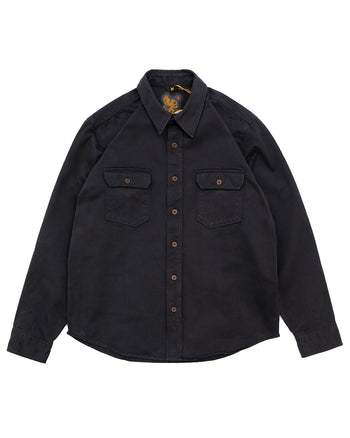 Indigofera Alamo Shirt, Cotton Twill, Marshall Black