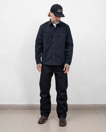 Indigofera Alamo Shirt, Cotton Twill, Marshall Black