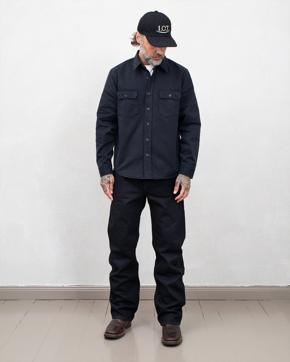 Indigofera Alamo Shirt, Cotton Twill, Marshall Black