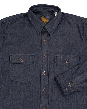 Indigofera Alamo Shirt, 8oz Denim, Indigo