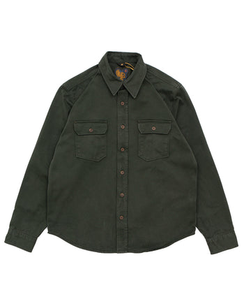 Indigofera Alamo Shirt, Cotton Twill, Greek Pitch