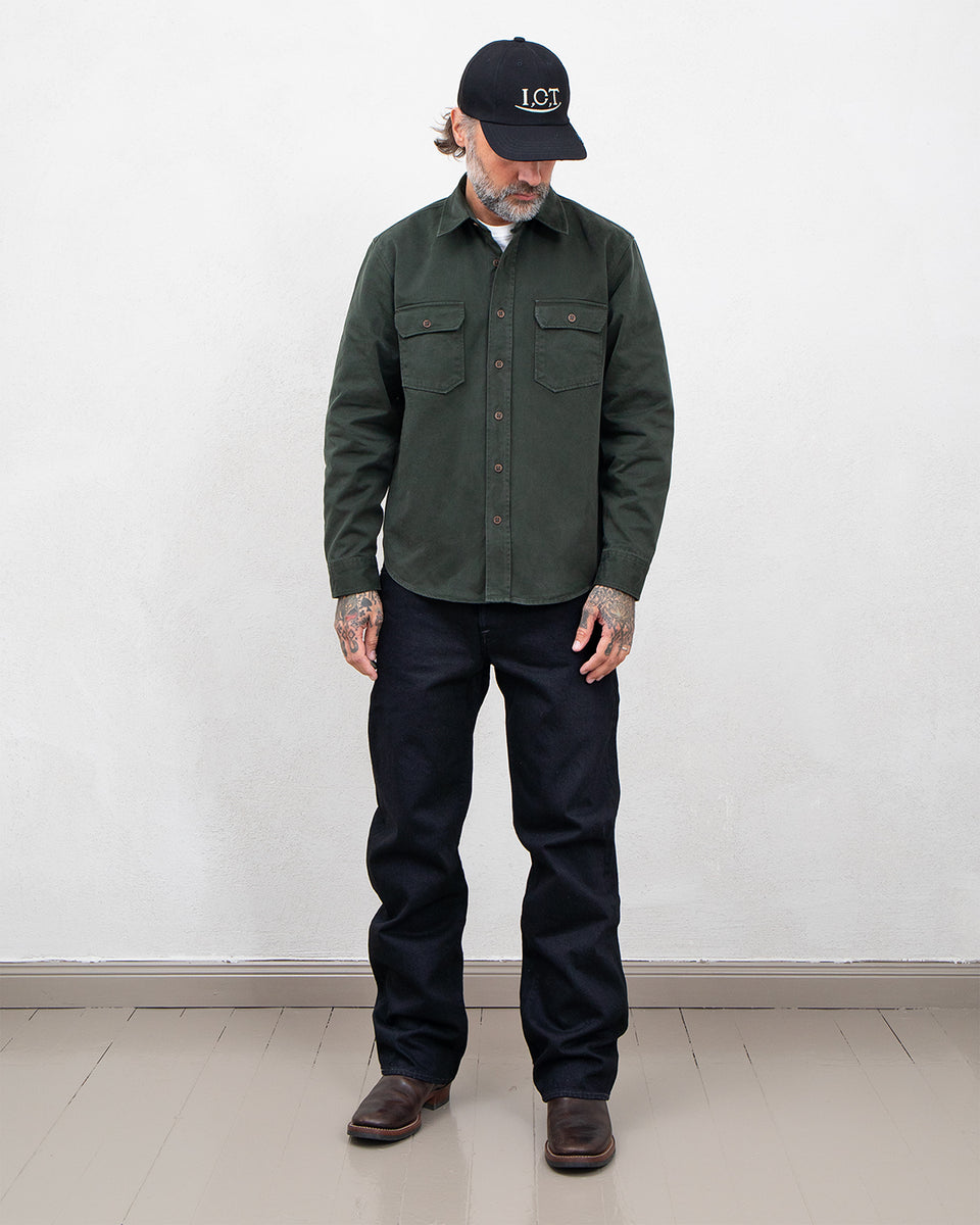 Indigofera Alamo Shirt, Cotton Twill, Greek Pitch
