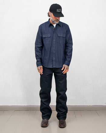 Indigofera Alamo Shirt, 8oz Denim, Indigo