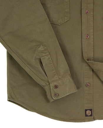 Indigofera Alamo Shirt, Cotton Twill, Olive