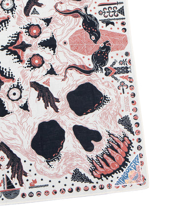 Indigofera Loa Bandana, Offwhite / Black / Rust