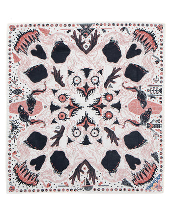 Indigofera Loa Bandana, Offwhite / Black / Rust