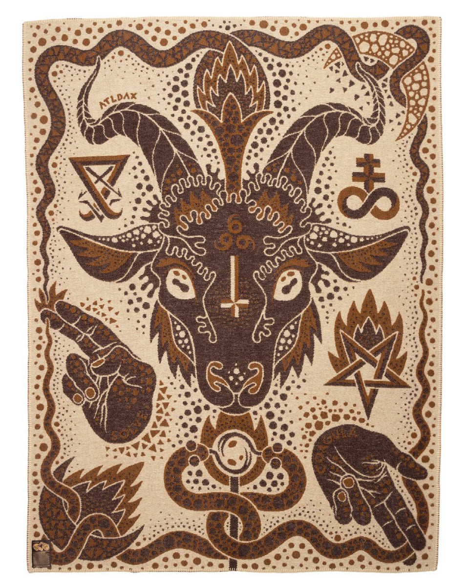 Indigofera x Björn Atldax Wool Blanket, Baphomet