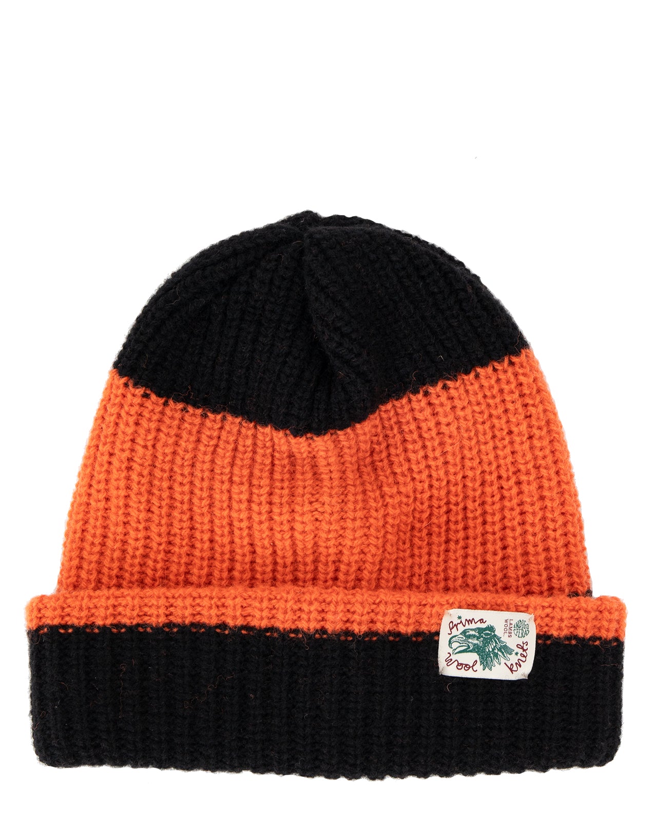 Indigofera Boone Wool Cap, Orange / Black