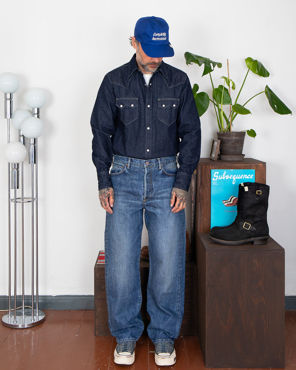 Indigofera Bowman Shirt, 50s Denim, Soaked