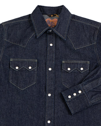 Indigofera Bowman Shirt, 50s Denim, Soaked
