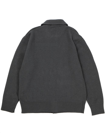 Indigofera Brewster Wool Cardigan, Dark Grey