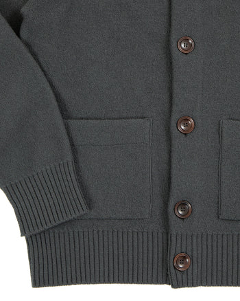 Indigofera Brewster Wool Cardigan, Dark Grey
