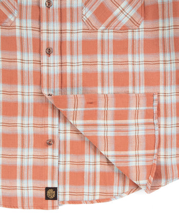 Indigofera Bruce Shirt, Flannel Check, Red / Blue