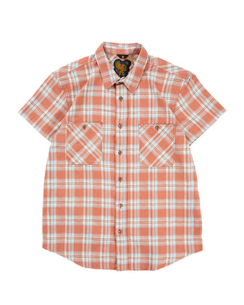 Indigofera Bruce Shirt, Flannel Check, Red / Blue