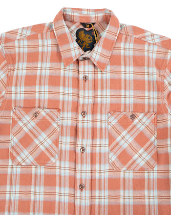 Indigofera Bruce Shirt, Flannel Check, Red / Blue